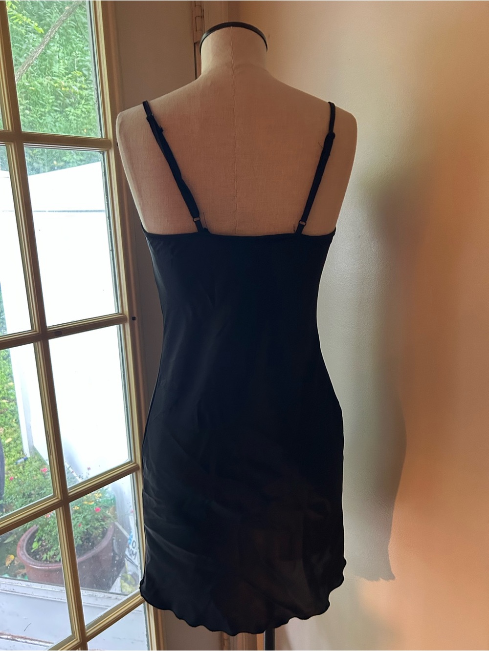 Bebe Satin Slip Dress - Black size small - Picture 7 of 10